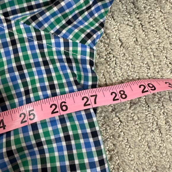 Blue/Green Y2K Surf Cropped Button Up - Picture 5 of 6